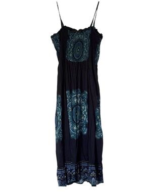 Allison Brittney Navy Print Maxi Dress Size 2X
